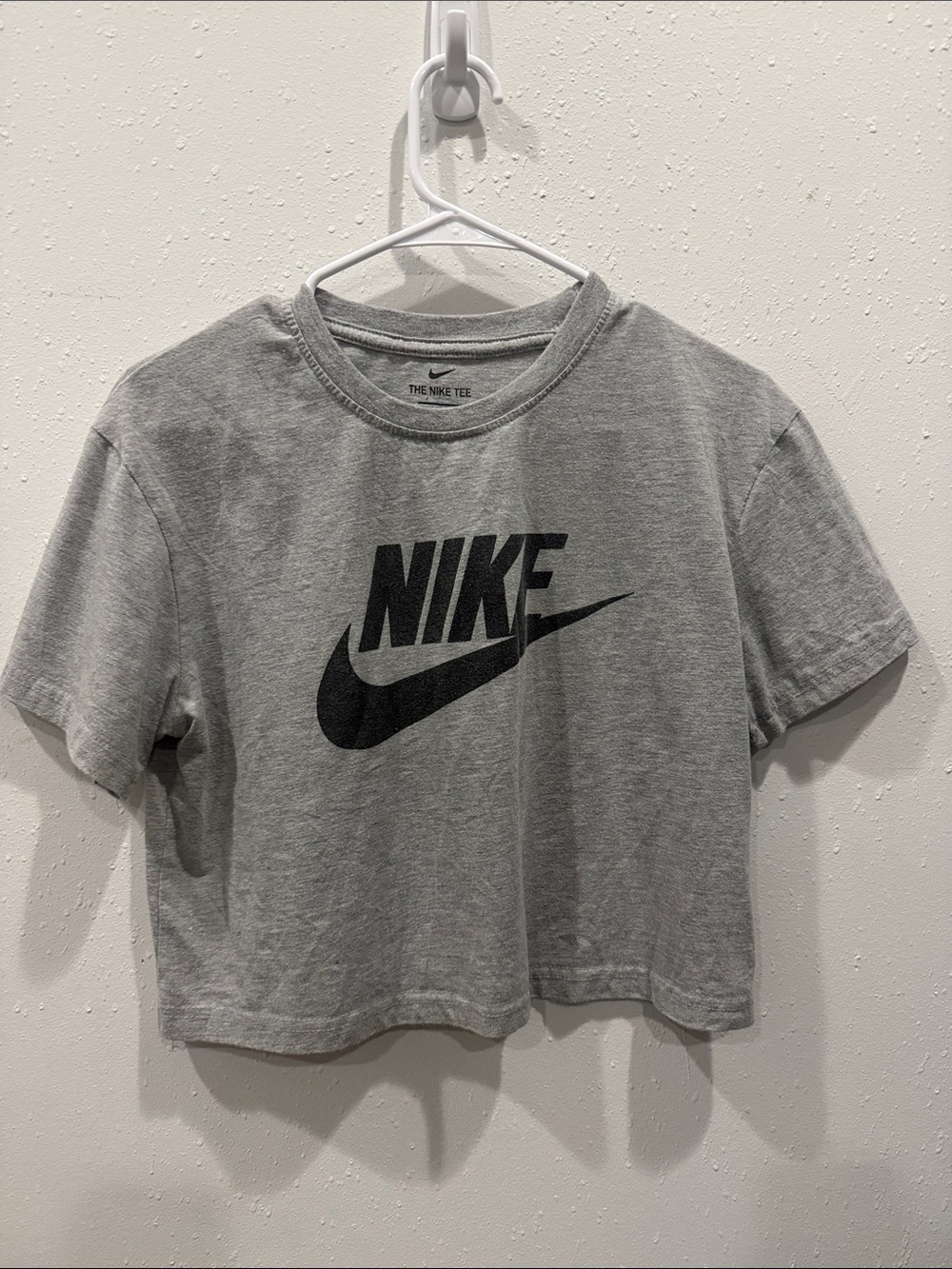 Nike Gray Cropped Logo Tee